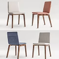 Modern Stylish Dining Chairs With Upholstered Seats And Walnut Legs In Multiple Colors