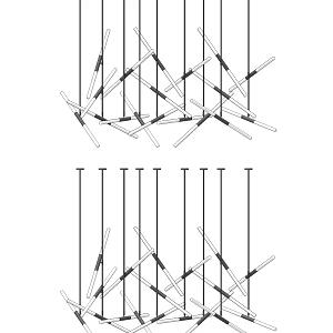 Modern Chandelier Simple Chandelier Combination 3d model