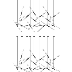 Modern Chandelier Simple Chandelier Combination 3d model