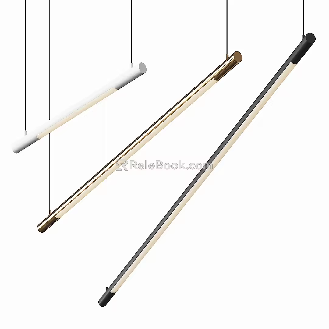 Pendant lamp Linear pendant lamp combination 3d model