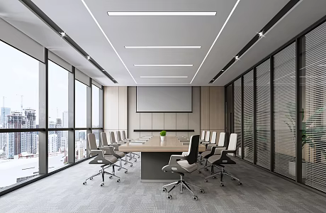 Modern Meeting Room Meeting Table and Chair 3d model