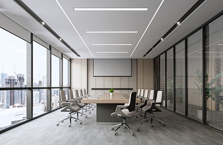 Modern Meeting Room Meeting Table and Chair 3d model