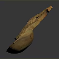 Wooden Carved Spoon with Intricate Dragon Pattern and Decorative Handle Design