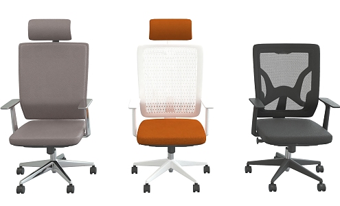 Modern office chair seat 3d model