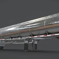 Metallic Tanker Trailer With Cylindrical Tank And Heavy Duty Commercial Transport Design