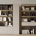 Bookcase Bookshelf Display Cabinet Book Ornaments Multifunctional Decorative Cabinet Combination Bookcase Open Bookcase 3d model