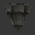 Futuristic Architectural Structure Composed Of Multiple Building Units With Geometric Design And Metallic Texture