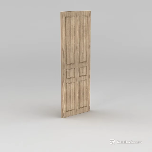 Wooden Locker With Double Doors And Modern Simple Design For Storage 3d model 