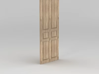 Wooden Locker With Double Doors And Modern Simple Design For Storage 3d model
