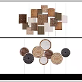 Modern Wall Decor With Round And Square Shapes Geometric Patterns Textured Surfaces And Earth Tones 3d model