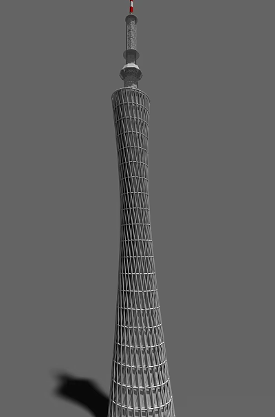 Tall Modern Tower With Intricate Lattice Structure And Architectural Design 3d model