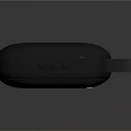 Portable Gray Bluetooth Speaker With Mesh Surface Carry Strap And Control Buttons