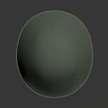 Green Helmet With Brown Leather Straps Placed On Dark Background Surface