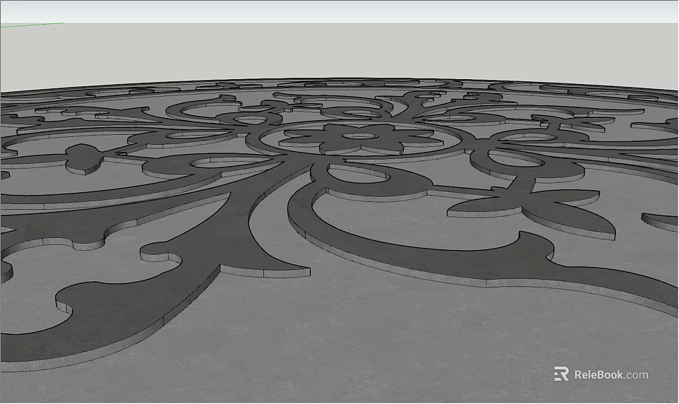 Intricate Openwork Architectural Decorative Panel With Ornate Scroll And Floral Patterns 3d model 