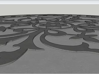 Intricate Openwork Architectural Decorative Panel With Ornate Scroll And Floral Patterns 3d model