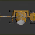 Yellow Portable Concrete Mixer With Wheels And Control Panel Frame