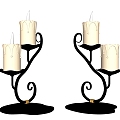 European-style candlestick 3d model