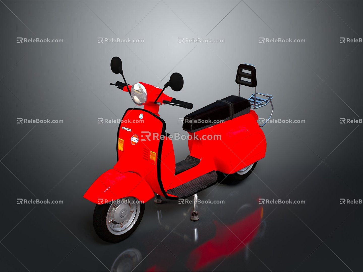 Scooter Motorcycle Two-wheeled Motocross Motorcycle Road Race Motorcycle Motor Vehicle 3d model