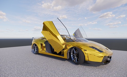 Modern sports car 3d model