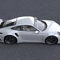 White Sports Car With Sleek Exterior Design Modern Front View And Black Alloy Wheels