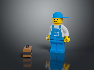 Cartoon Toys Lego Dolls Blocks Role Playing Toys Children's Toys 3d model