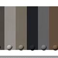 Wainscoting Color Samples Display With Various Neutral Tones And Matching Balls 3d model