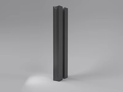 Black Matte Cabinet Handle With Minimalist Design For Modern Furniture Doors 3d model