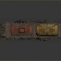 Rusty Train Car With Red And Yellow Oil Tanks On Rail Tracks