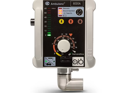 AmbuBur 6000A Industrial Equipment With Pressure Volume Control Display Panel And Knob 3d model