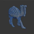 Intricate Metal Camel Sculpture With Hollow Circular Patterns And Detailed Carving