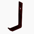 Set of Three Black Metal L Shaped Hooks for Hanging Items