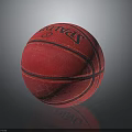Red Spalding Basketball With Black Stripe For Daily Life Sports Use