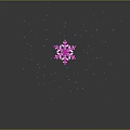 Beautiful Falling Snowflakes on Dark Black Background with Snowflake Reflections