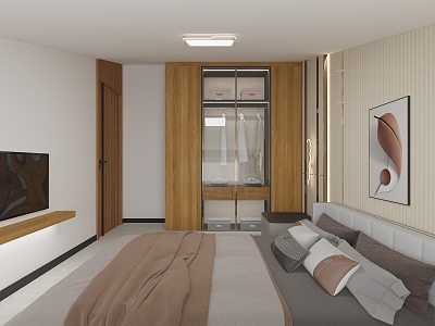 New Chinese Style Hotel Rooms Family Apartment Hotel 3d model