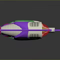 Futuristic Toy Weapons With Purple Green White And Orange Colorful Designs