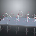 Renewable Energy Wind Turbines Model With Multiple Units On Reflective Platform
