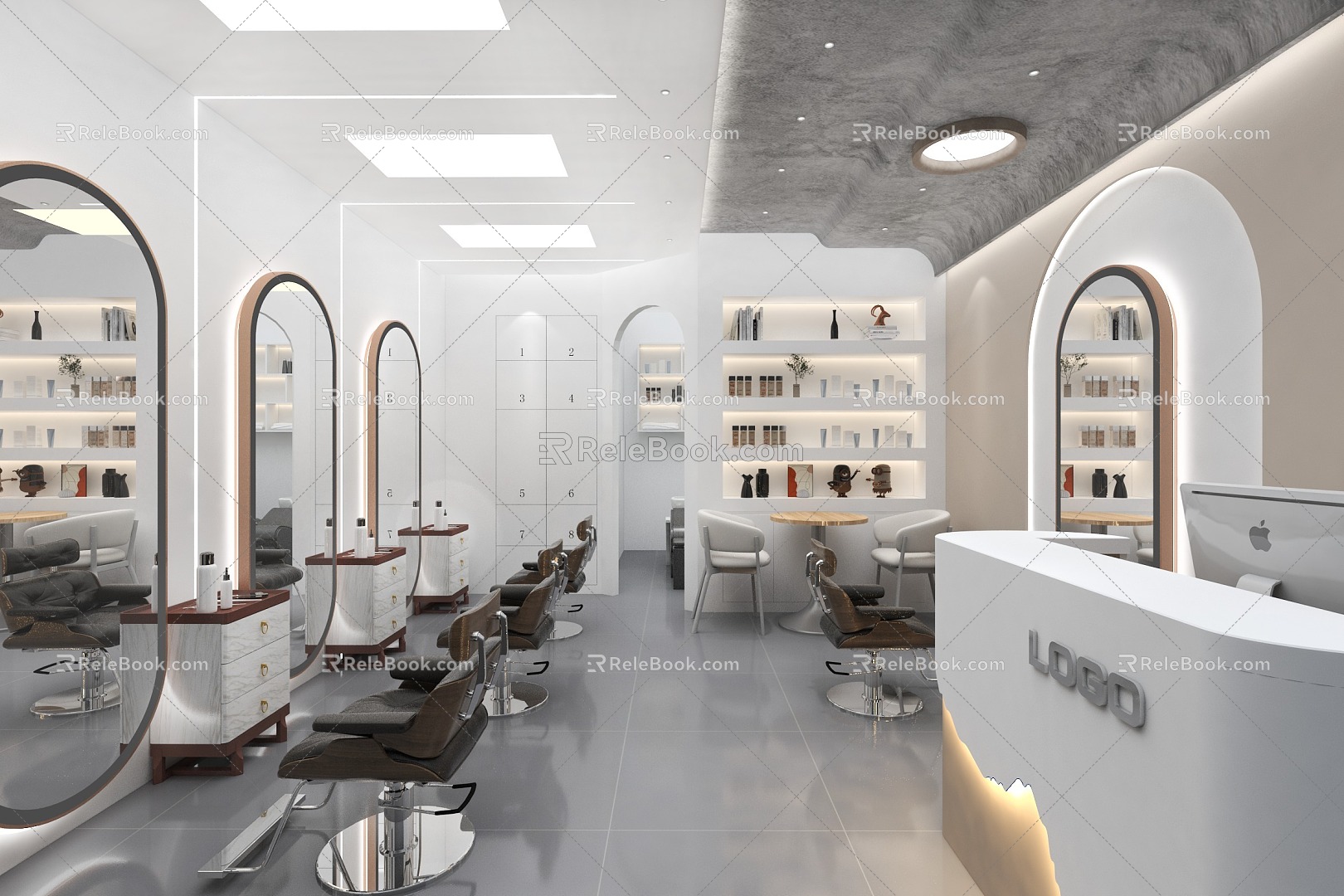 Beauty Salon Barber Shop 3d model