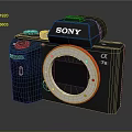 Sony Alpha 7 IV Mirrorless Camera with Black Body and Red Accent Lens Mount