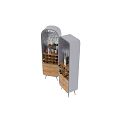Modern Wine Cabinet With Glass Holders Drawers And Bottle Storage Compartments