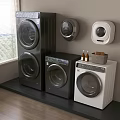 Stylish Black And White Washing Machines Including Freestanding And Wall Mounted Designs
