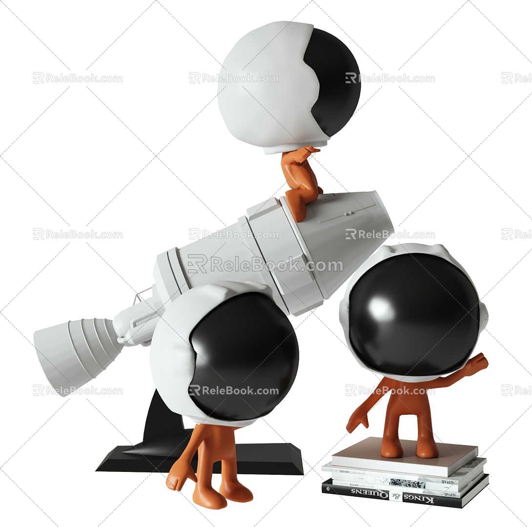 Astronaut Ornaments 3d model