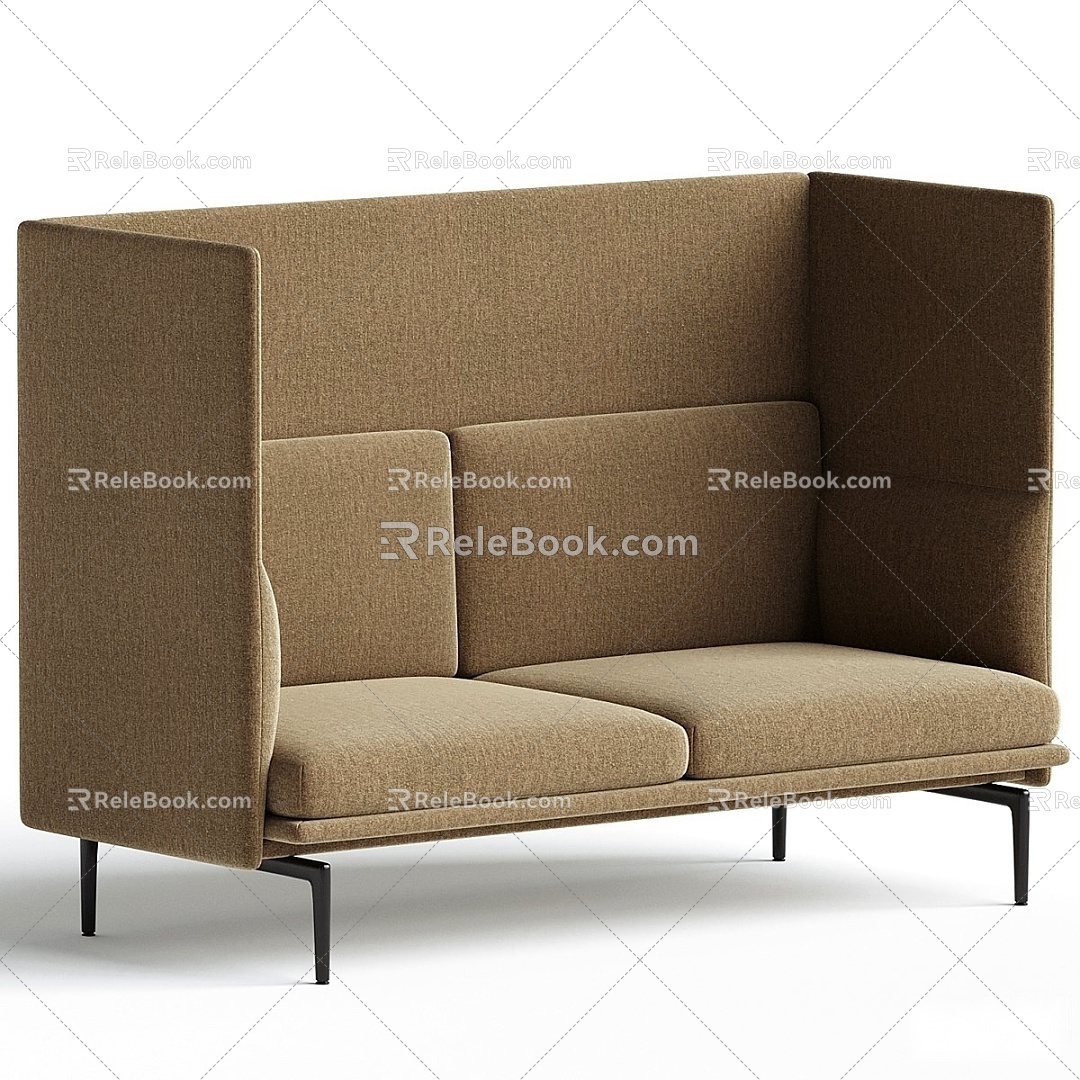 Modern double sofa 3d model