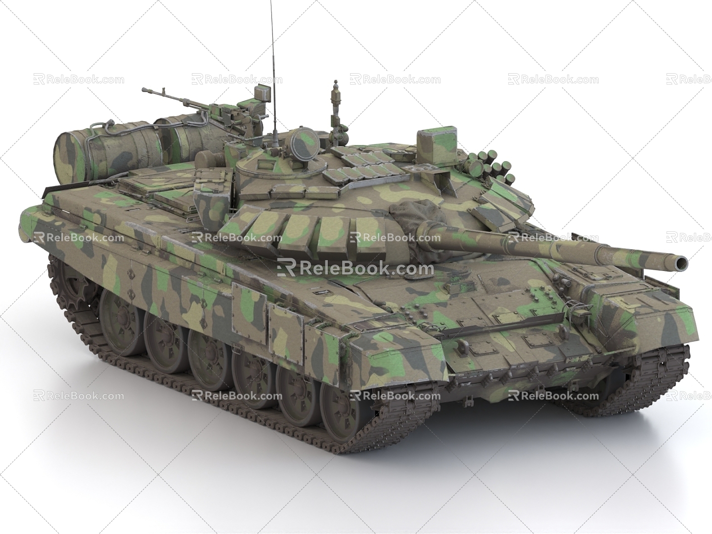 T72 main battle tank Russian tank Soviet tank 3d model