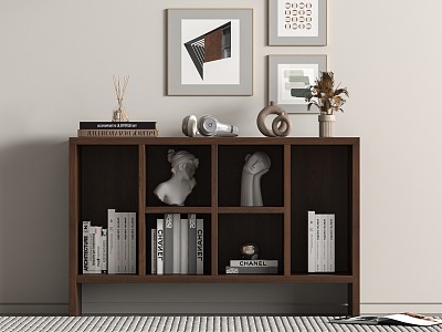 Bookcase Side Cabinet Decorative Cabinet 3d model