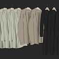 Modern Clothes Women's Clothing Women's Overcoat Pajamas Clothing Hanger Top 3d model