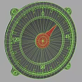 Industrial Equipment Circular Gauge With Metal Bezel Red Pointer And Measurement Scales