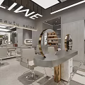 Modern Beauty Salon Interior Design With Glass Windows White Chairs And Waiting Area
