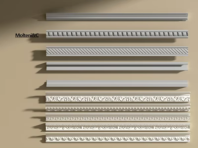 Different Styles of Decorative Gypsum Moldings for Interior Design Projects 3d model