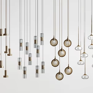 Modern chandelier luxury chandelier combination 3d model