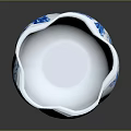 Exquisite Blue and White Carved Bowl With Intricate Sculpted Patterns and Ceramic Design